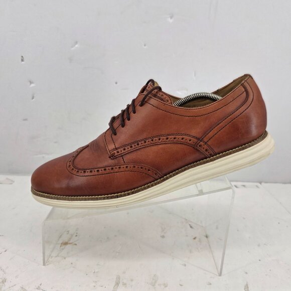 Cole Haan OriginalGrand Mens Brown Wingtip Oxford Dress Shoes C26471 Sz 12